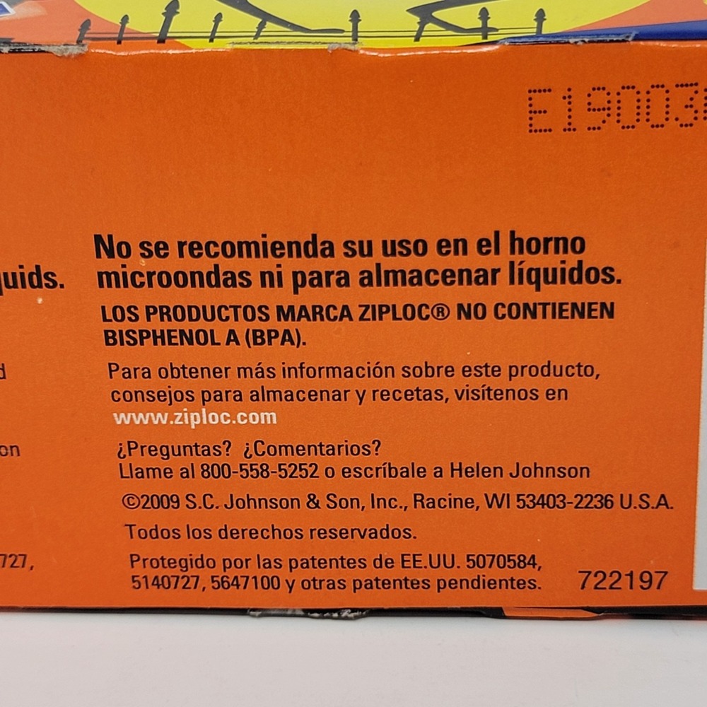 NOS 2009 Ziploc Halloween Print Quart Bags - 25 count - Bats Cats Jack-O-Lantern - Picture 12 of 14